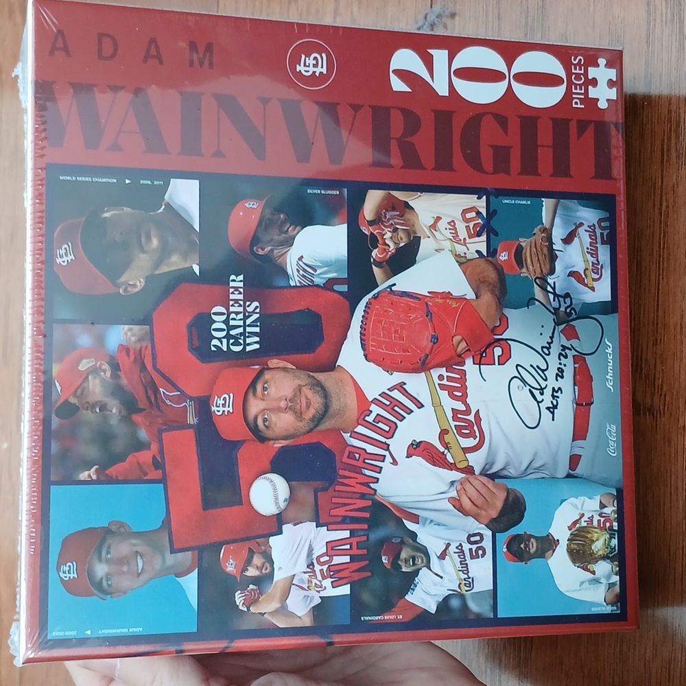 Adam Wainwright 200 career wins puzzle pitcher st louis cardinals new sealed